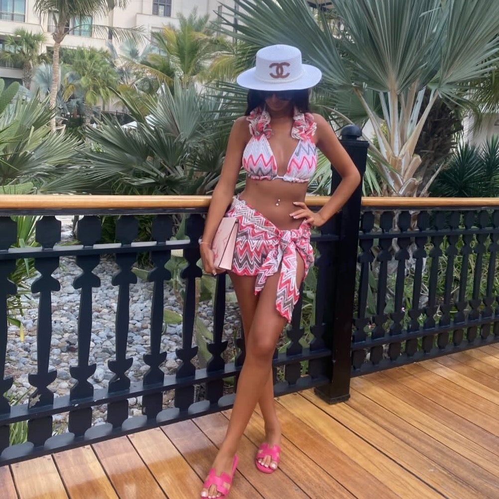 MULTI PINK MISSI RUFFLE KINI