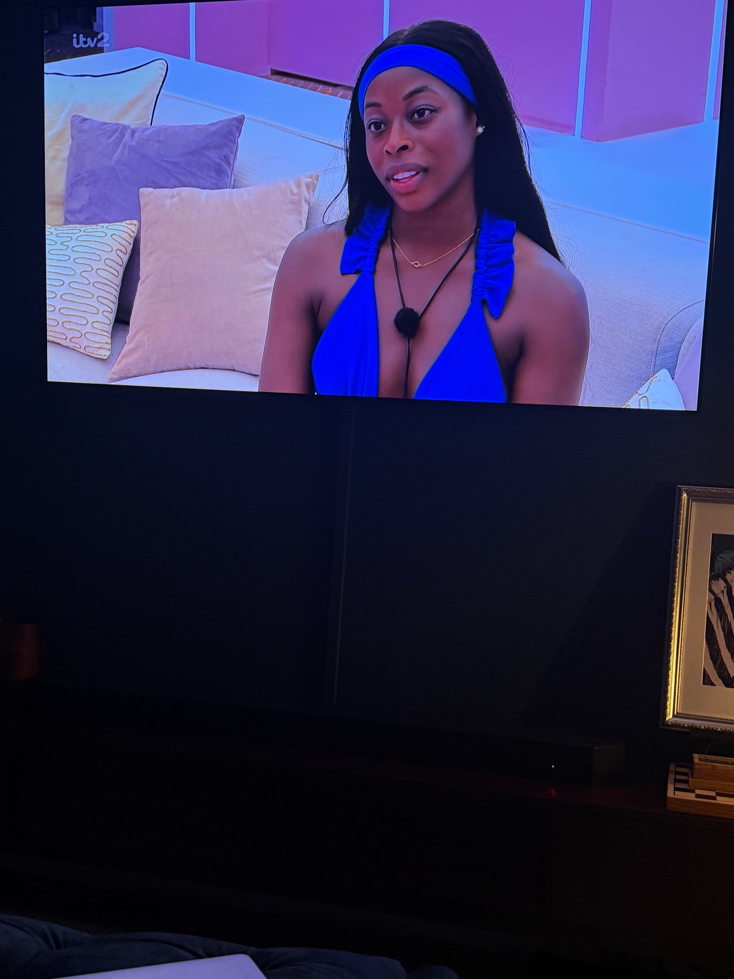 BLUE MINI RUFFLE BIKINI