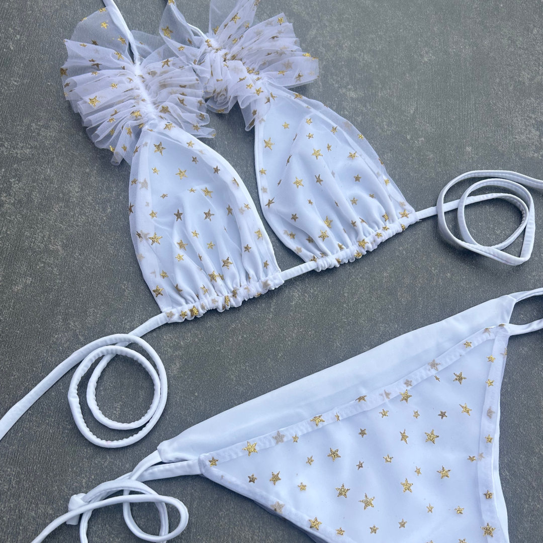 IN STOCK - GLITTER STAR RUFFLE KINI