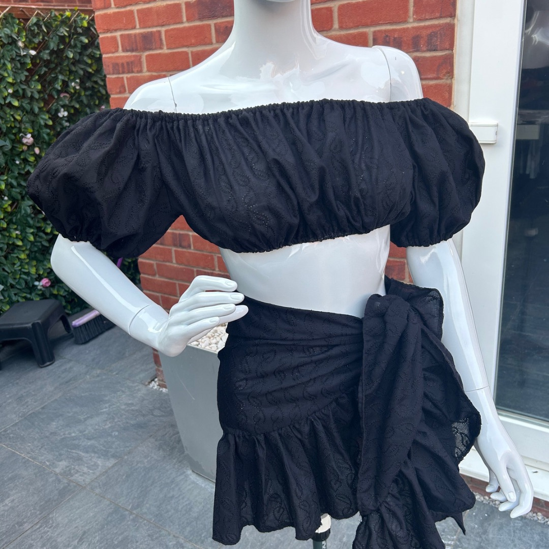 CELINE BLACK PAISLEY COORD