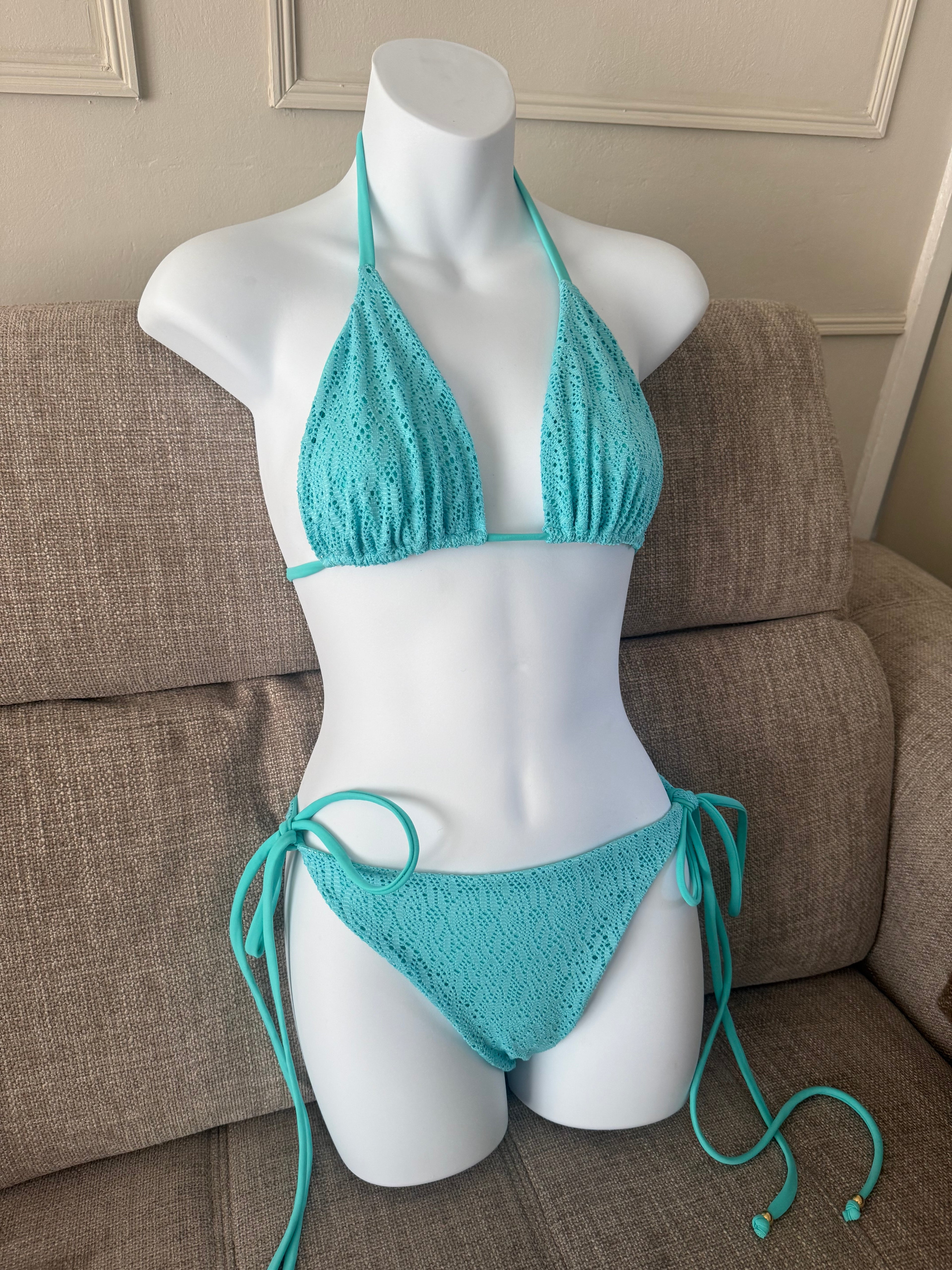 READY TO SEND - Aqua Lace Bikini