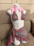 READY TO SEND - Missoni Pink Bikini & Ruffle Sarong