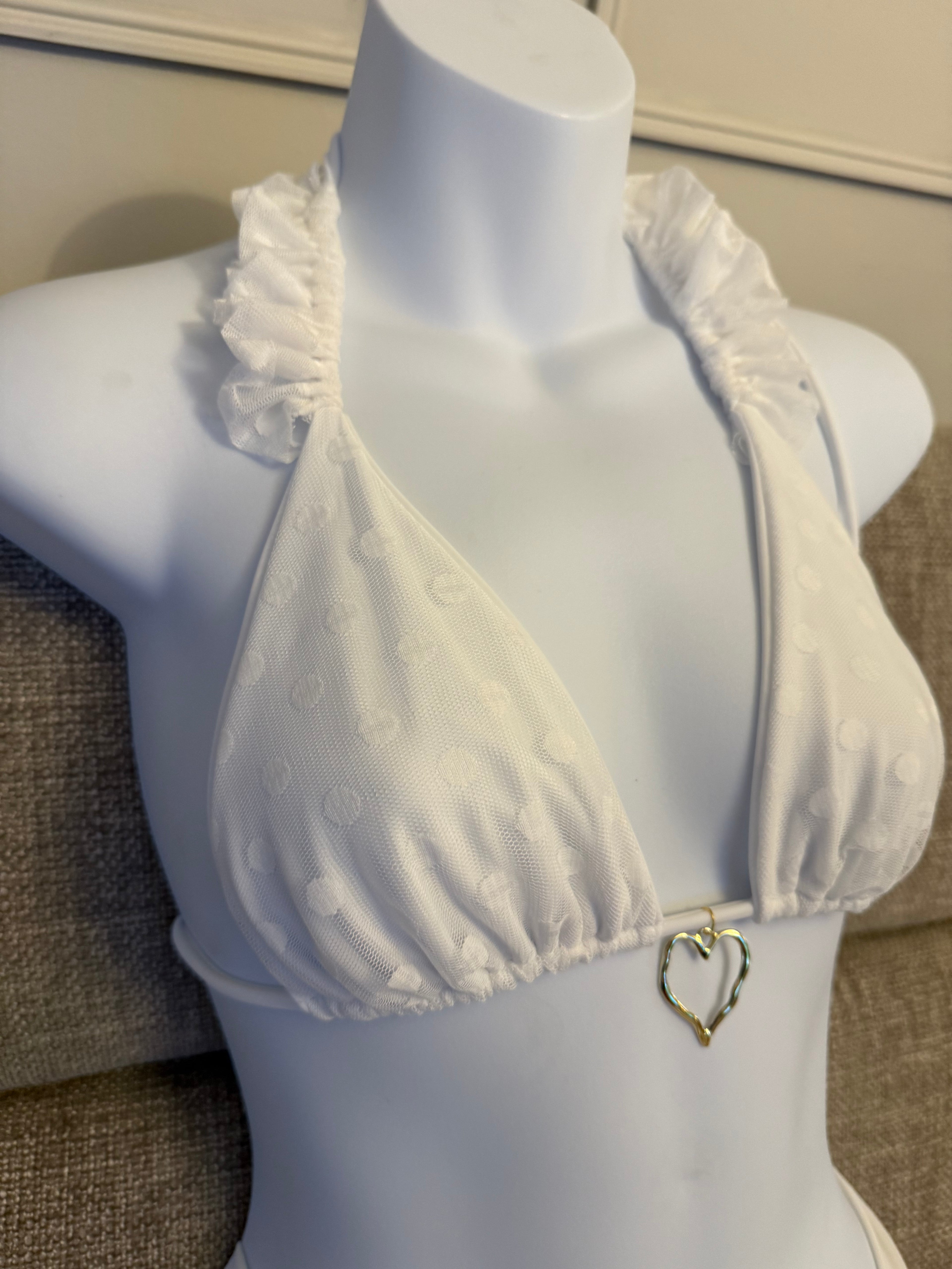 READY TO SEND - Mini Ruffle Dotty Mesh Bikini