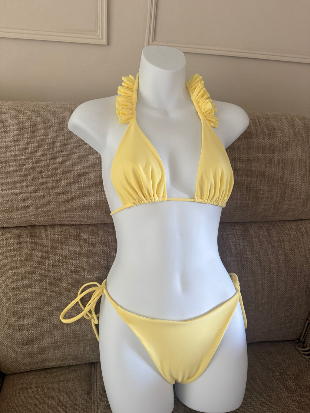 READY TO SEND - Mini Ruffle Lemon Bikini