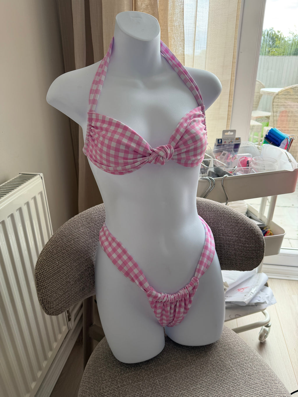 Pink Gingham All Tied Up Bikini