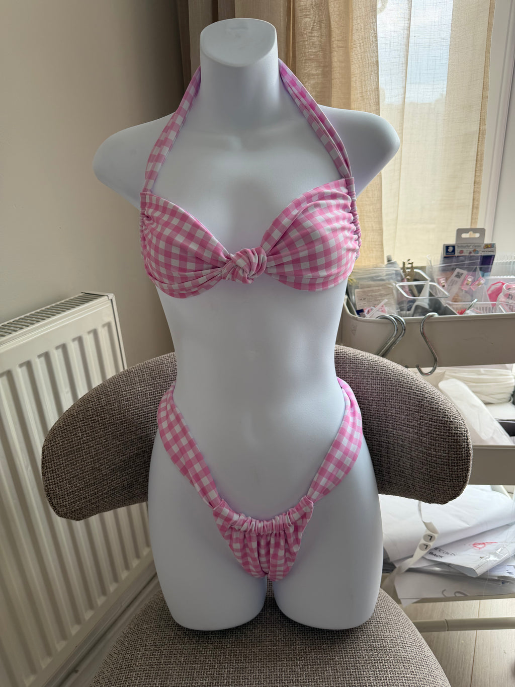 Pink Gingham All Tied Up Bikini