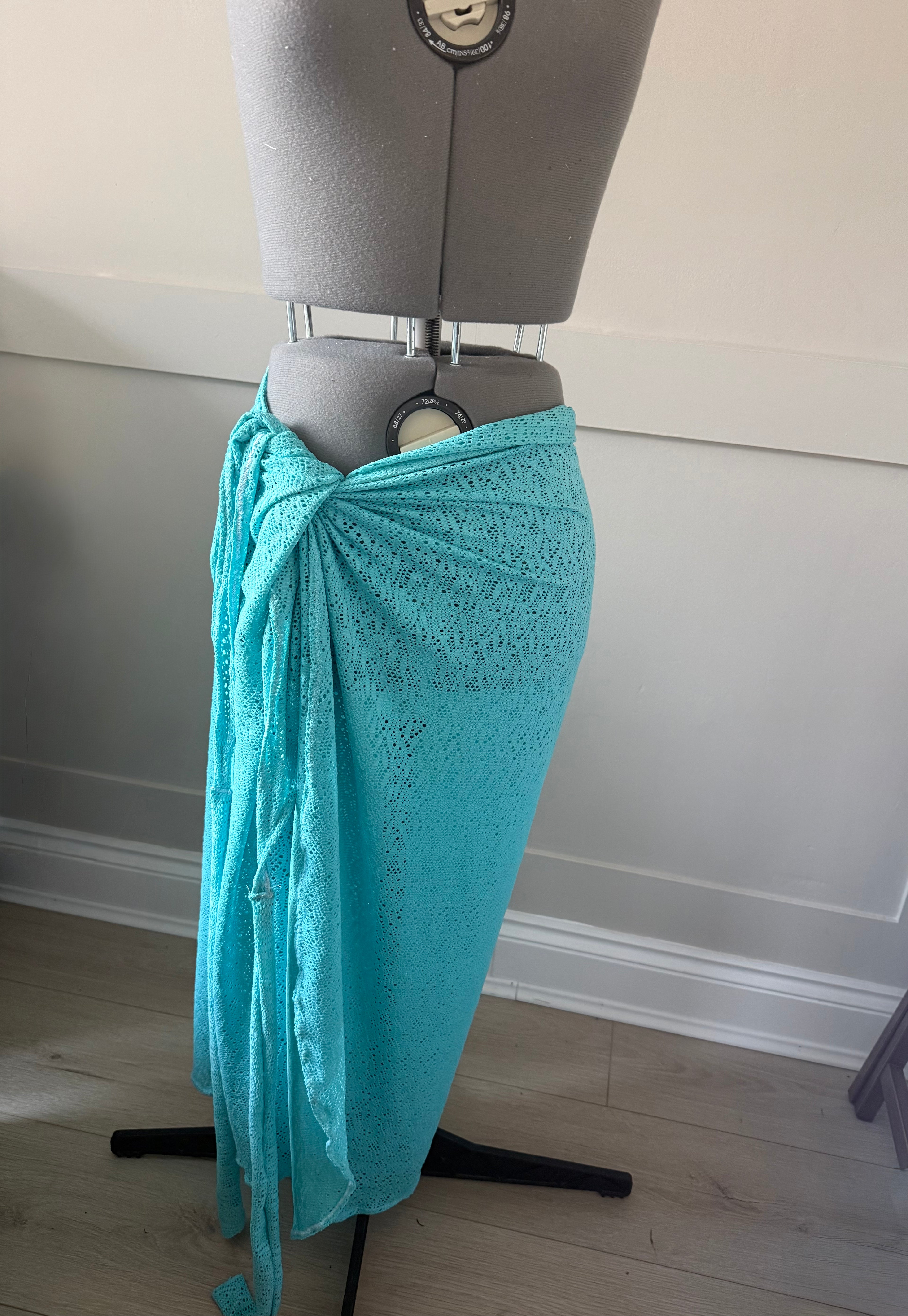READY TO SEND - Aqua Lace Skirt