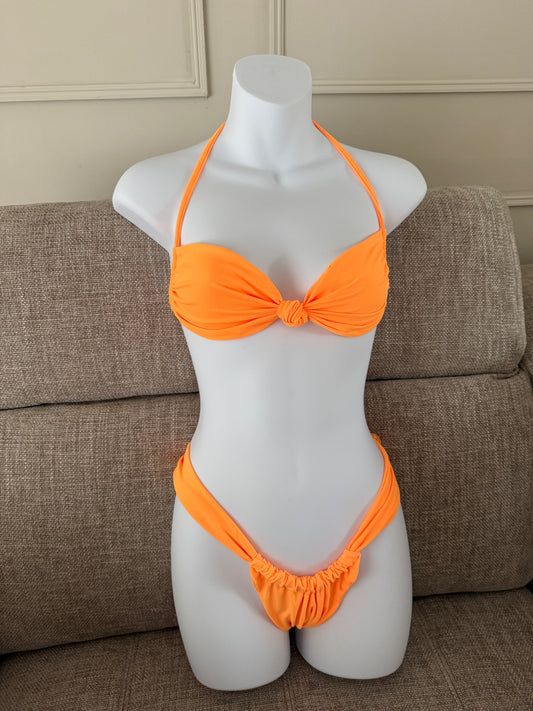 READY TO SEND - All Tied Up Bikini Bright Orange