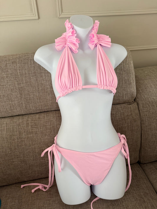 READY TO SEND - Classic Ruffle Bikini Set Baby Pink