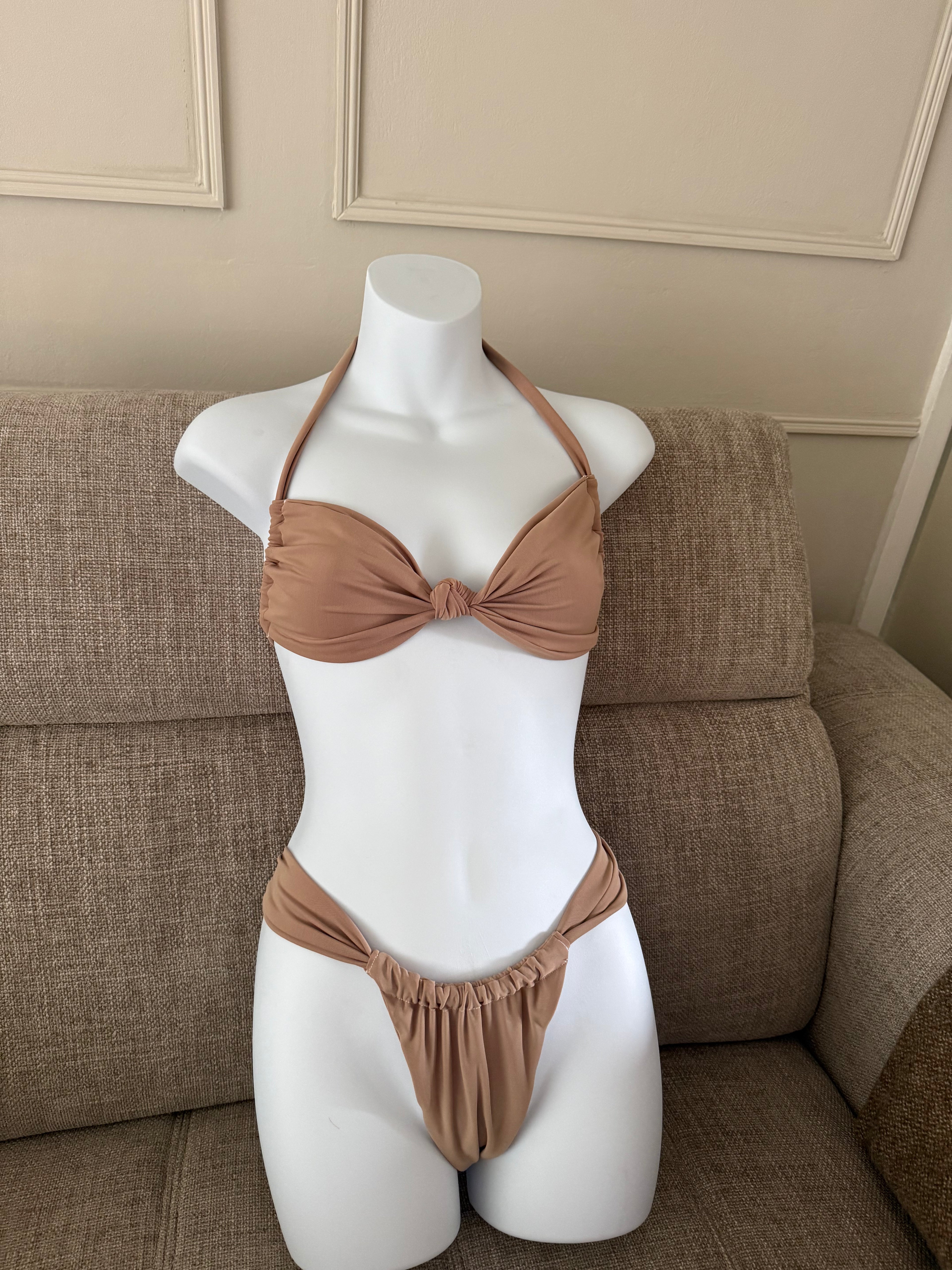 READY TO SEND - Thick All Tied Up Bikini Latte