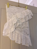 WHITE LACE RUFFLE SARONG