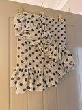 POLKA DOT RUFFLE SARONG WITH CHOKER