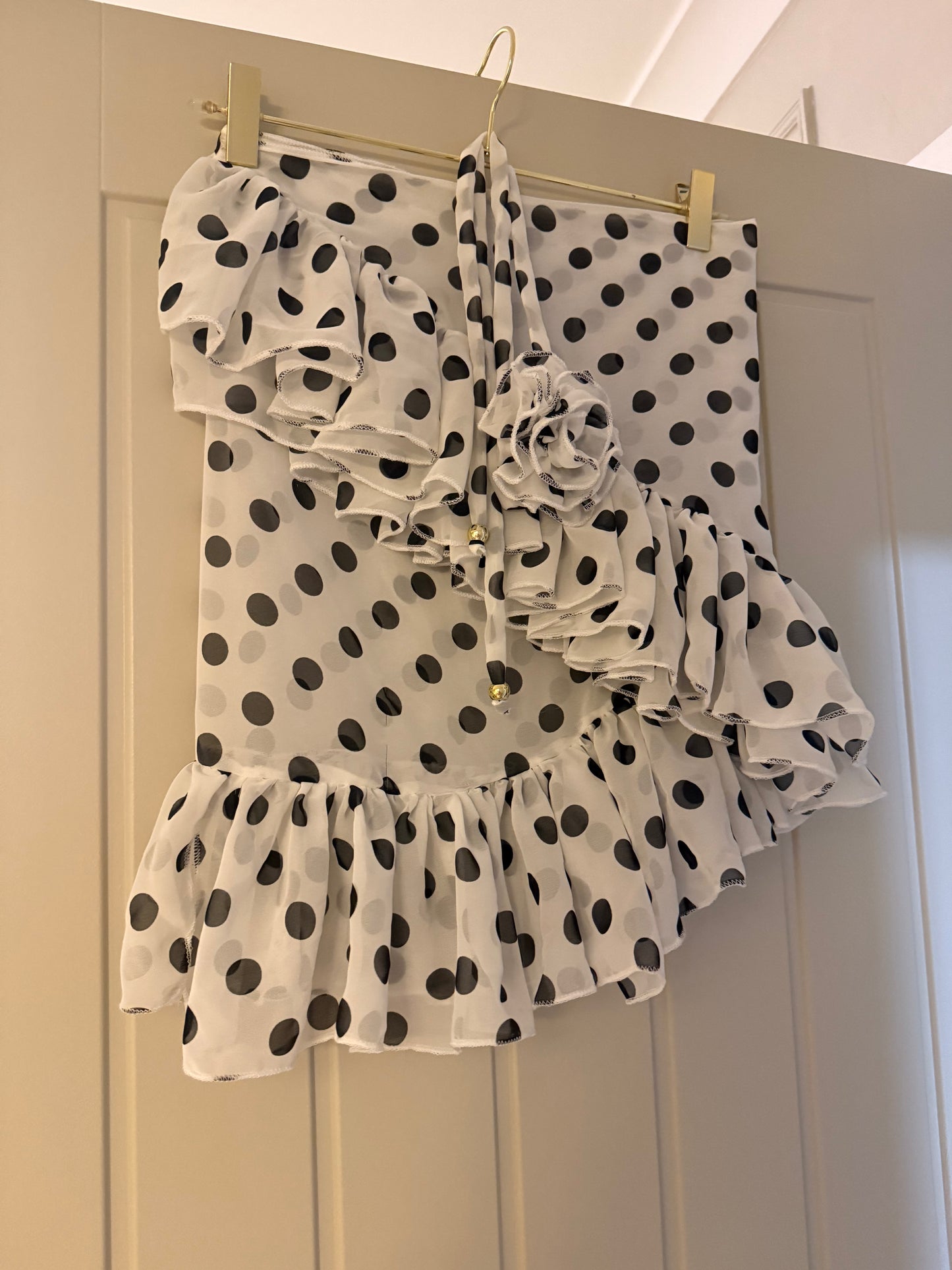 POLKA DOT RUFFLE SARONG WITH CHOKER